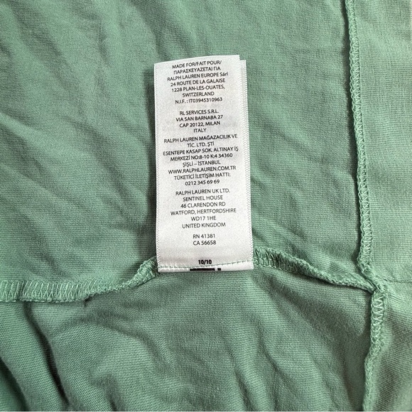 Ralph Lauren Green Tee with Plaid Logo - Picture 11 of 11
